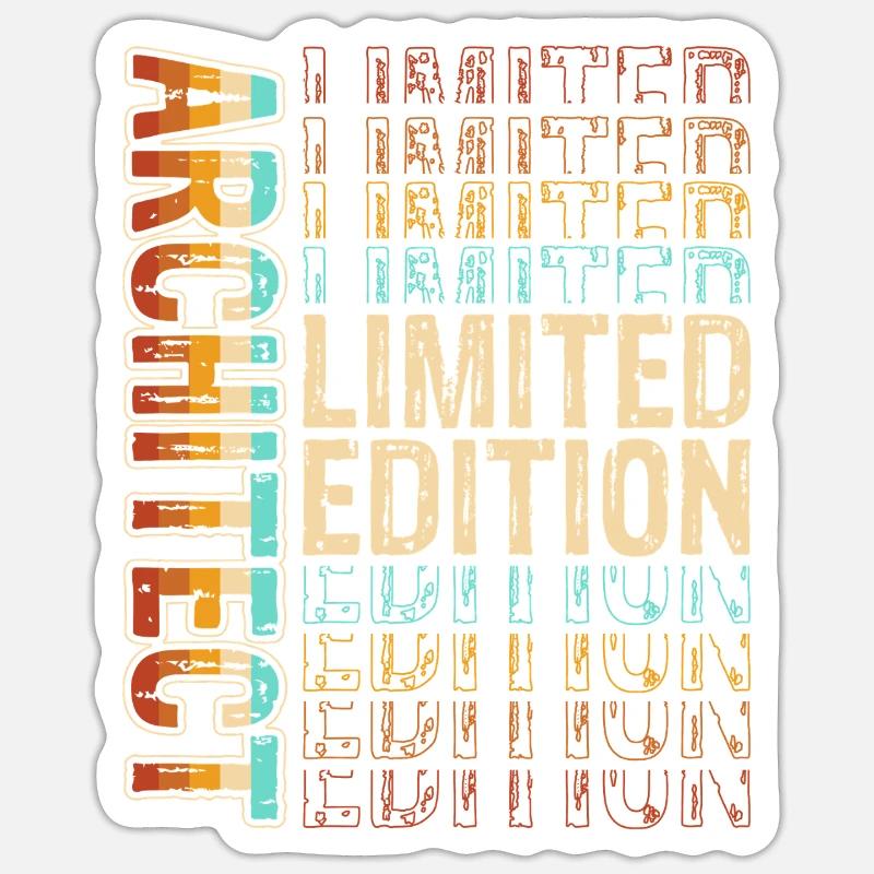 Architecte - Sticker taille S (10 x 10 cm) - blanc mat