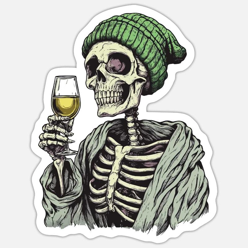 Skeleton Sticker Größe S (10 x 10 cm)