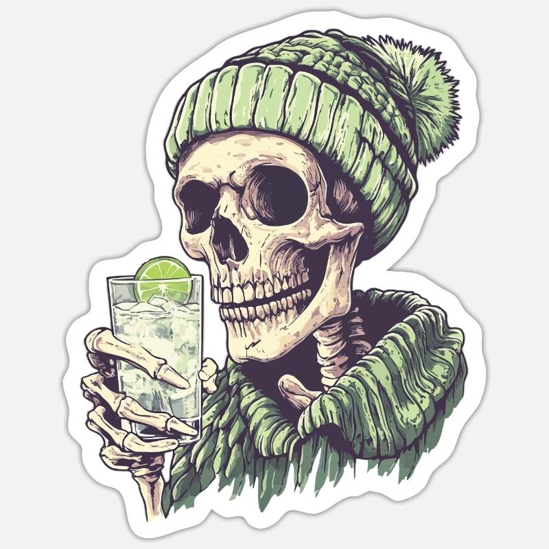 Skeleton Sticker Größe S (10 x 10 cm)