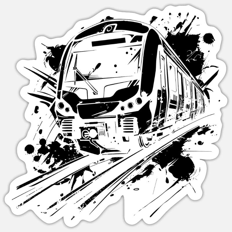 Railway Paint Blobs - Sticker size S (10 x 10 cm) - white matte