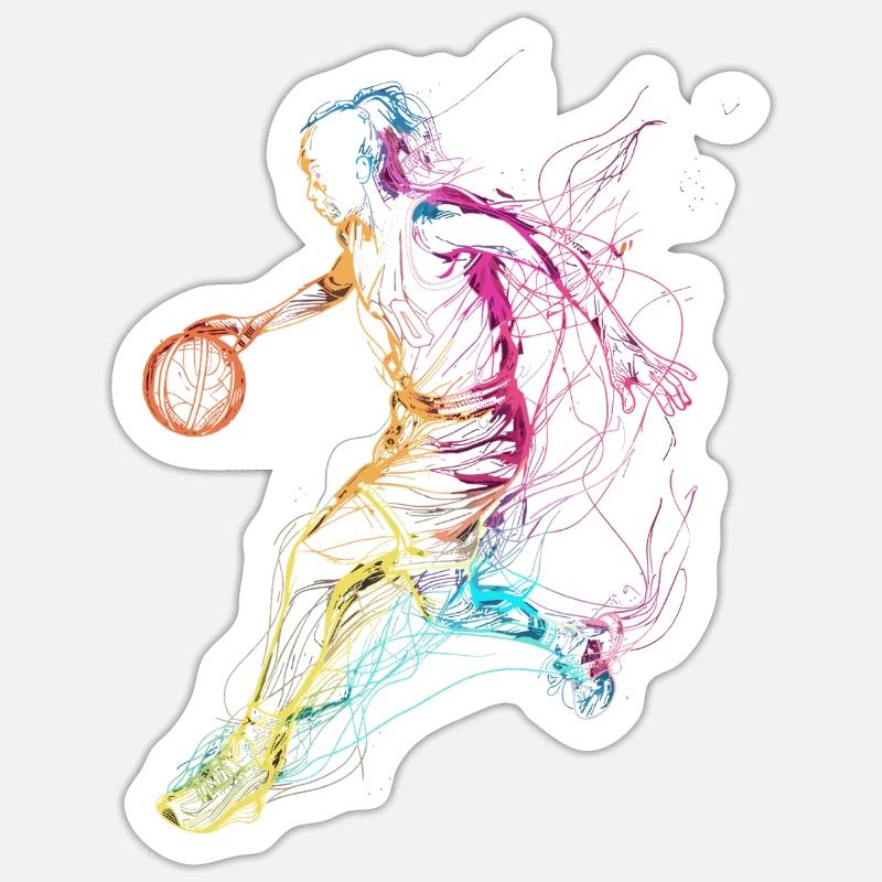 Basketteur Sticker taille S (10 x 10 cm)