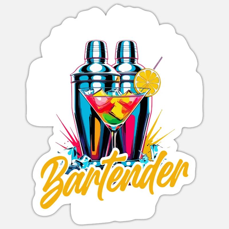 Barkeeper Keep Calm And Let The Bartender Handle Sticker Größe S (10 x 10 cm)