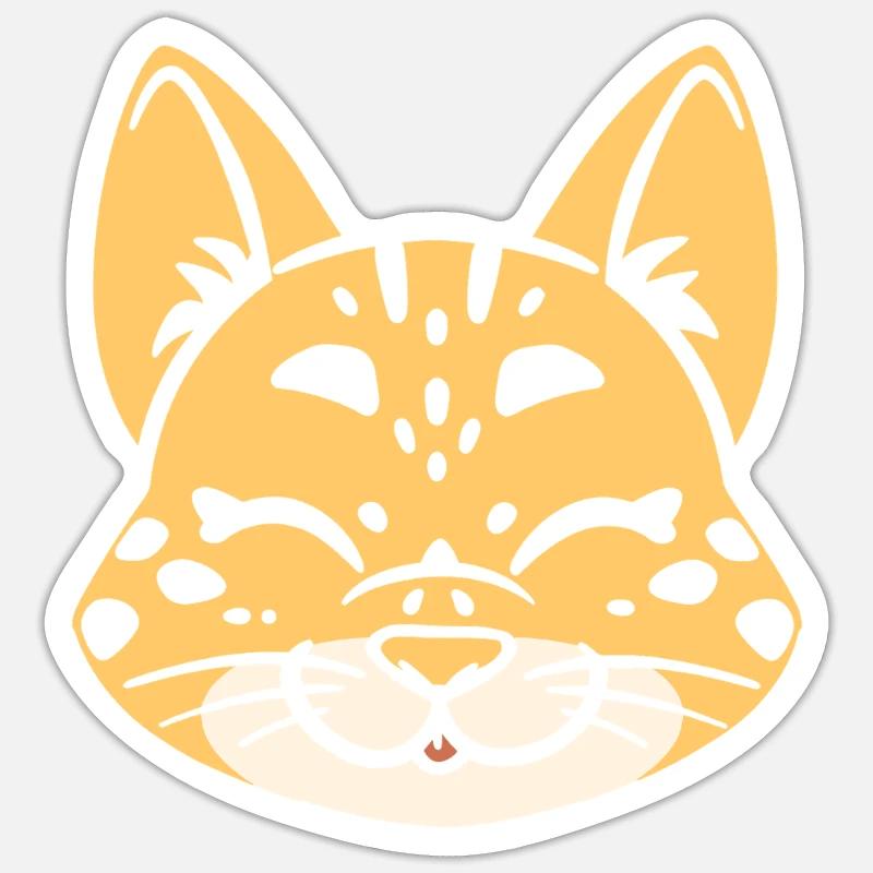 serval - Sticker size S (10 x 10 cm) - white matte