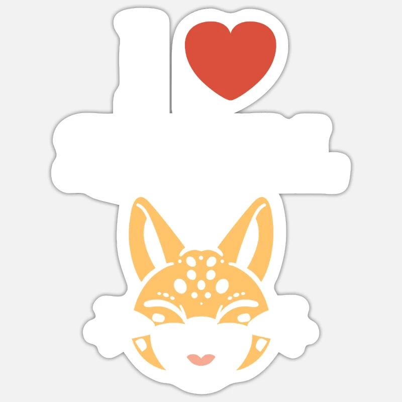 Serval - Sticker Größe S (10 x 10 cm) - Mattweiß