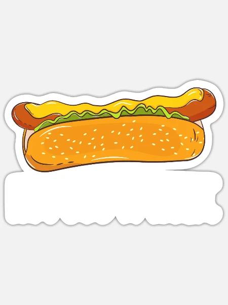Hot Dog-A-Holic Hot Dog Liebhaber - Sticker Größe S (10 x 10 cm) - Mattweiß