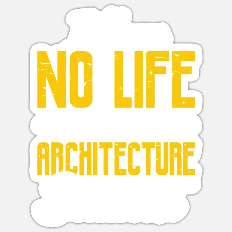 Architecte - Sticker taille S (10 x 10 cm) - blanc mat