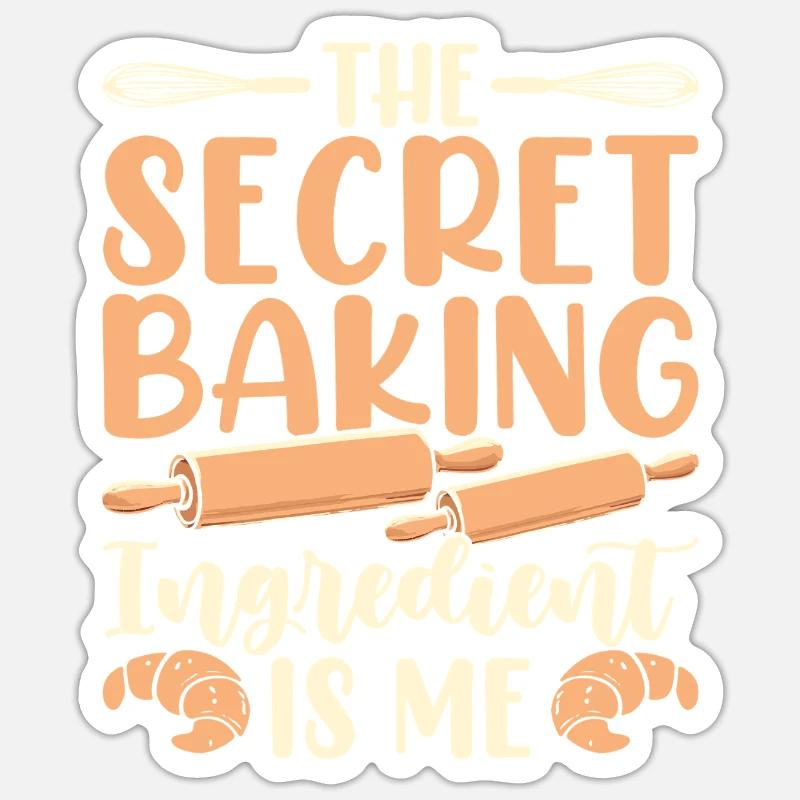 Backen Bäcker Bäckerei - Sticker Größe S (10 x 10 cm) - Mattweiß
