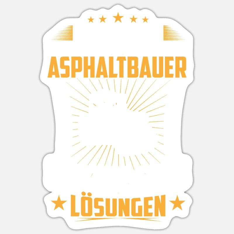 Asphalt Builder Wrong Answers Road Construction Sticker size S (10 x 10 cm)