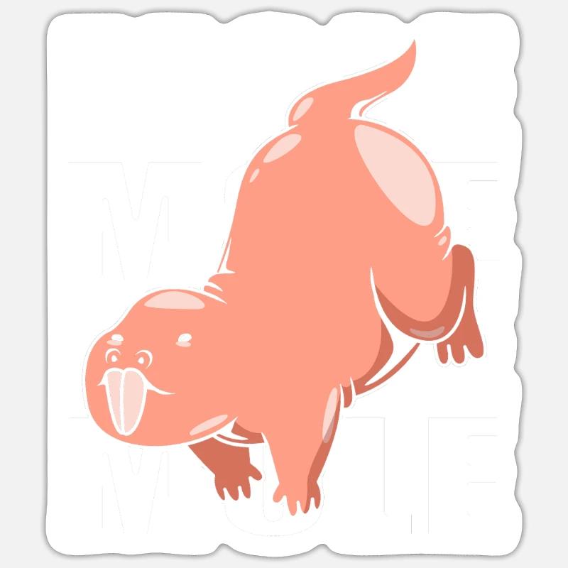 Chiot de sable - Sticker taille S (10 x 10 cm) - blanc mat