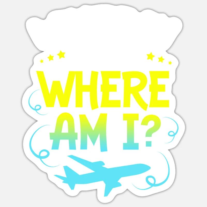 Hôtesse de l’air hôtesse de l’air - Sticker taille S (10 x 10 cm) - blanc mat