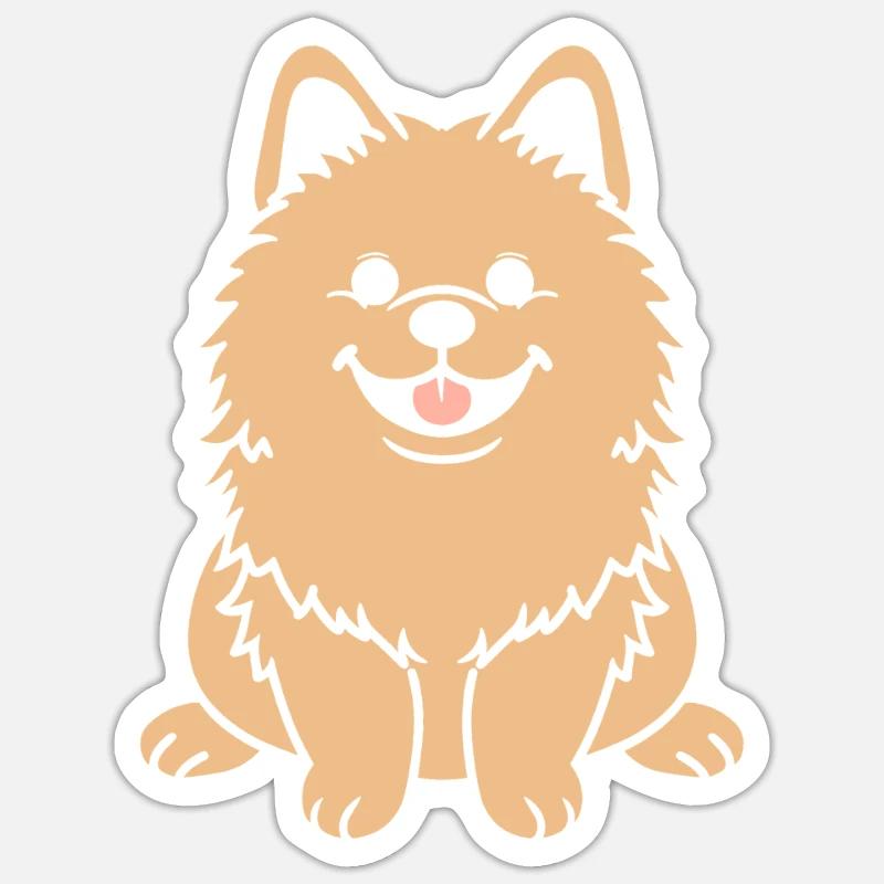 eurasier - Sticker taille S (10 x 10 cm) - blanc mat