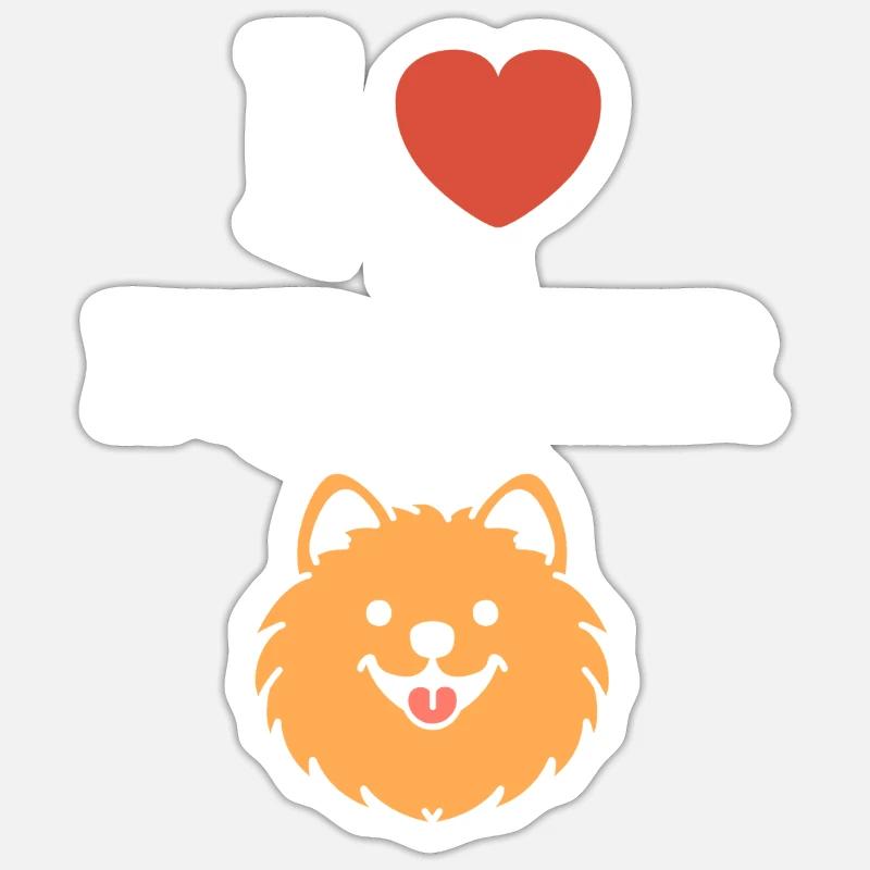 eurasier - Sticker taille S (10 x 10 cm) - blanc mat