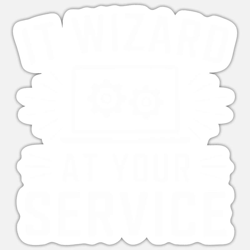 Administrator Support Nerd Computer Tech - Sticker size S (10 x 10 cm) - white matte