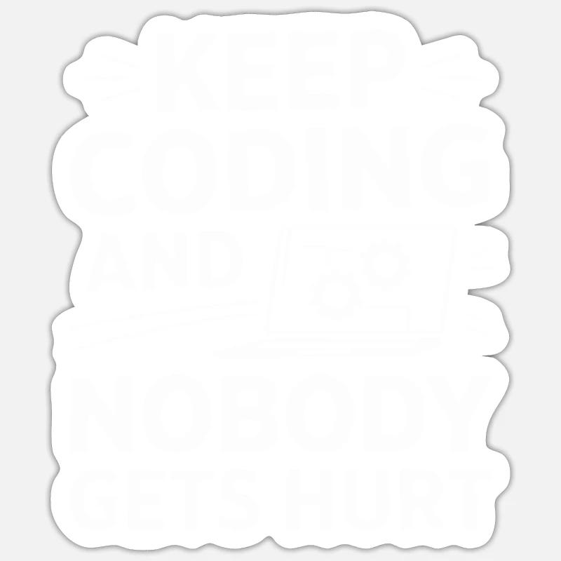 Supporto per l'amministratore Nerd Computer Tech - Sticker formato S (10 x 10 cm) - bianco opaco