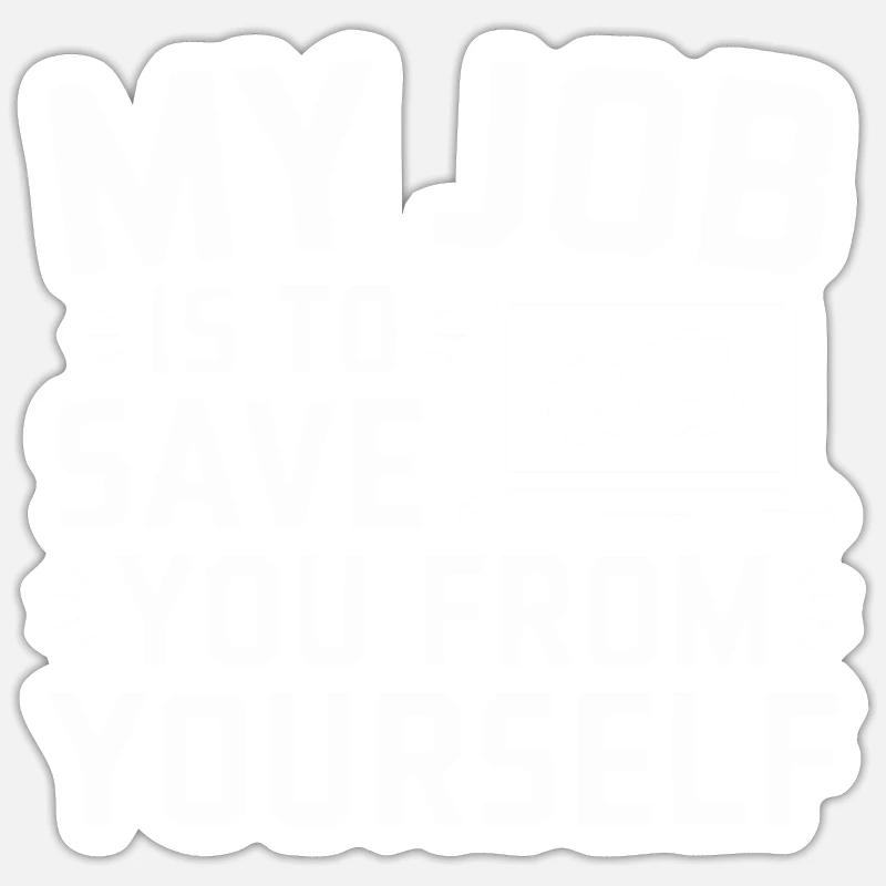 Support Administrateur Nerd Computer Tech - Sticker taille S (10 x 10 cm) - blanc mat