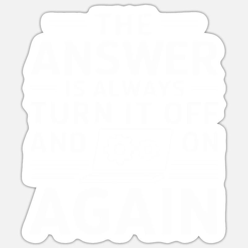 Administrator Support Nerd Computer Tech Sticker Größe S (10 x 10 cm)