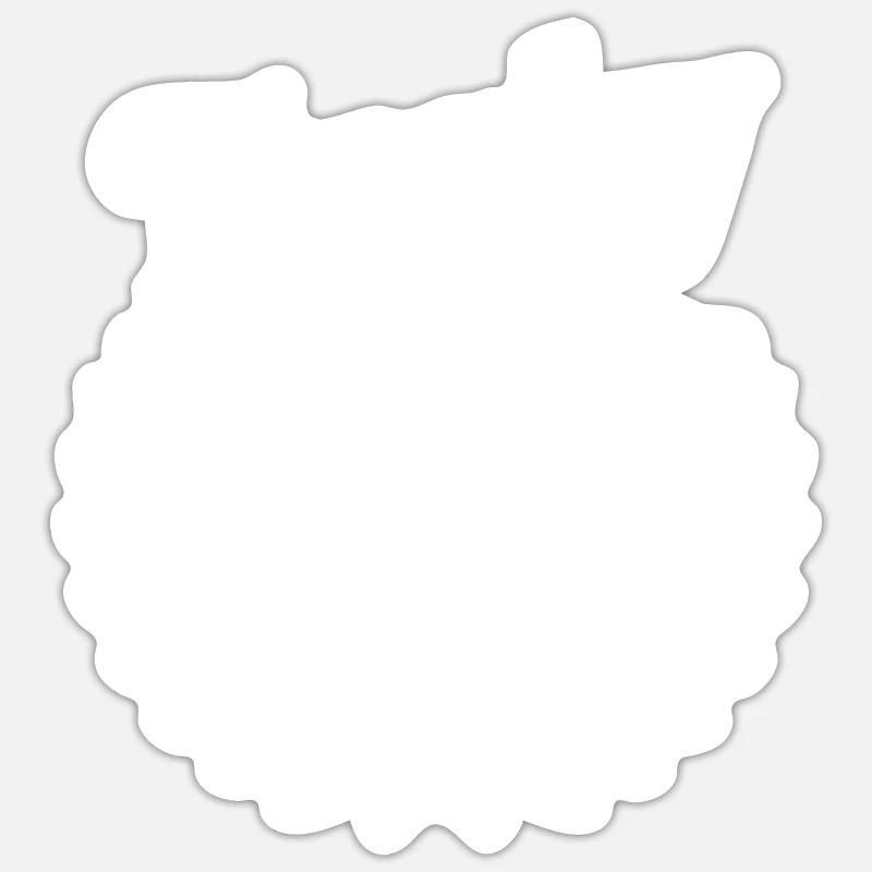 Femme - Sticker taille S (10 x 10 cm) - blanc mat
