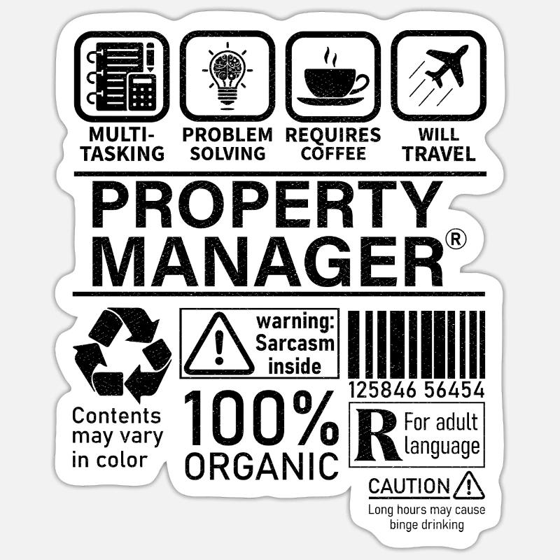 Résolution de problèmes multitâches de gestionnaire immobilier Sticker taille S (10 x 10 cm)