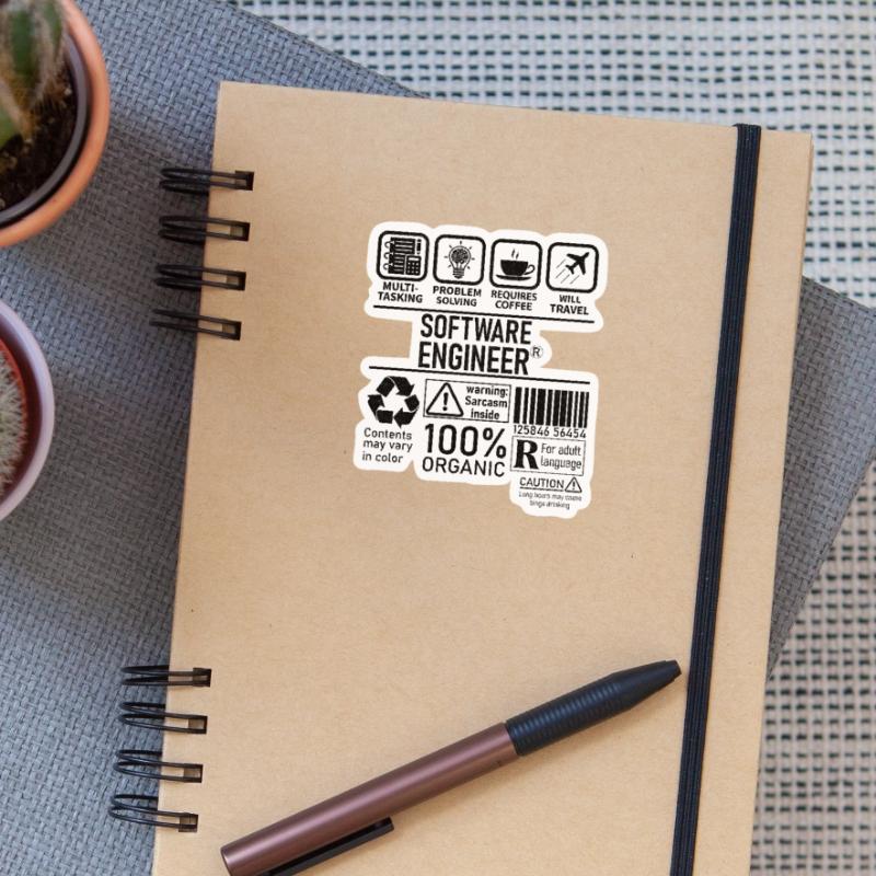 Software Engineer multi tasking problem solving Sticker size S (10 x 10 cm)