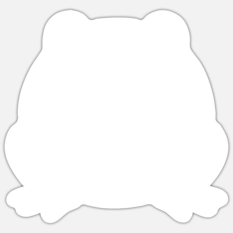 crapaud - Sticker taille S (10 x 10 cm) - blanc mat