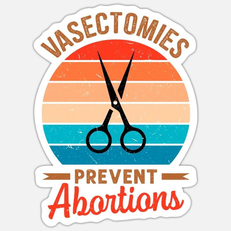 Vasectomie - Sticker taille S (10 x 10 cm) - blanc mat