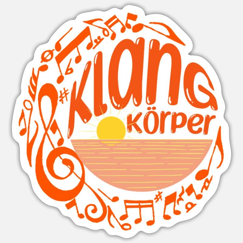 Klangkörper Chorsänger im Chor - Sticker Größe S (10 x 10 cm) - Mattweiß
