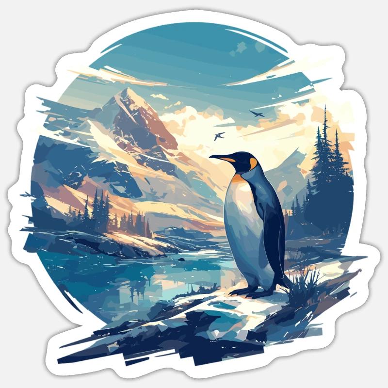 Penguins Penguin - Sticker size S (10 x 10 cm) - white matte
