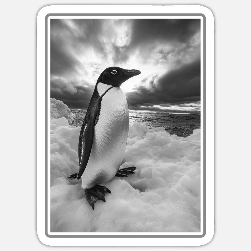 Pingouins Pingouin - Sticker taille S (10 x 10 cm) - blanc mat