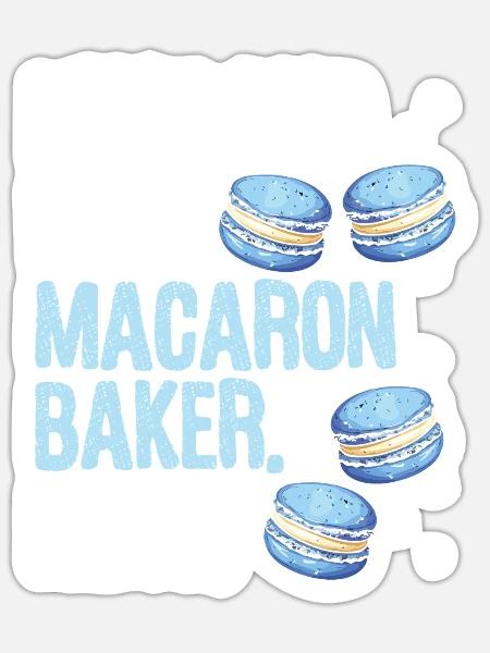 Macaron Bäcker Konditor Macaron-Liebhaber - Sticker Größe S (10 x 10 cm) - Mattweiß