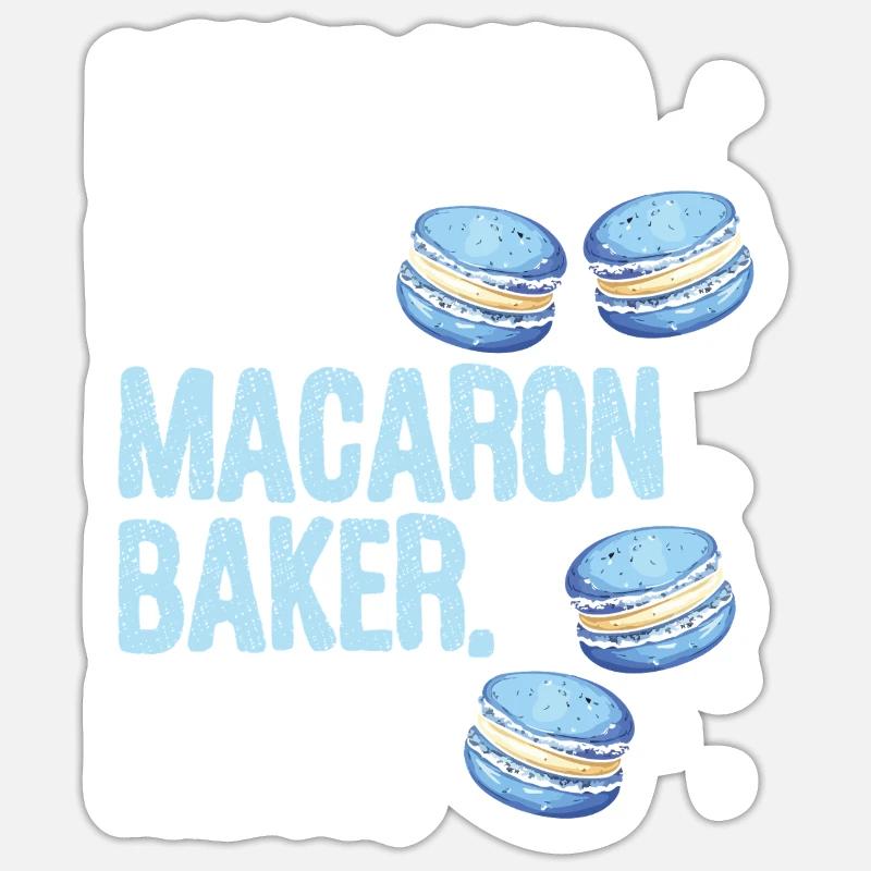 Macaron Baker Pastry Chef Macaron Lover Sticker size S (10 x 10 cm)