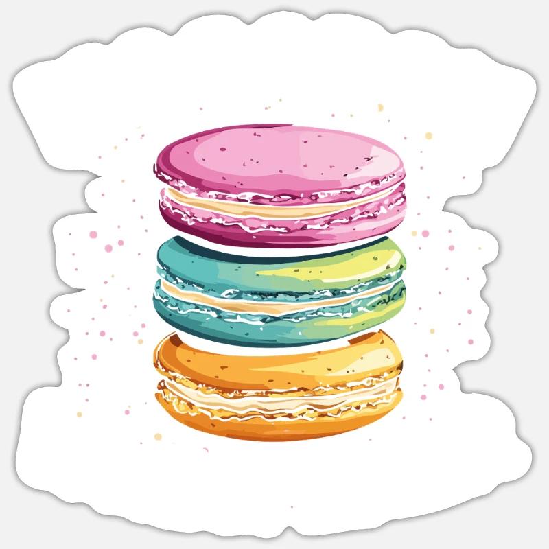 Macaron Baker Pastry Chef Macaron Lover Sticker size S (10 x 10 cm)