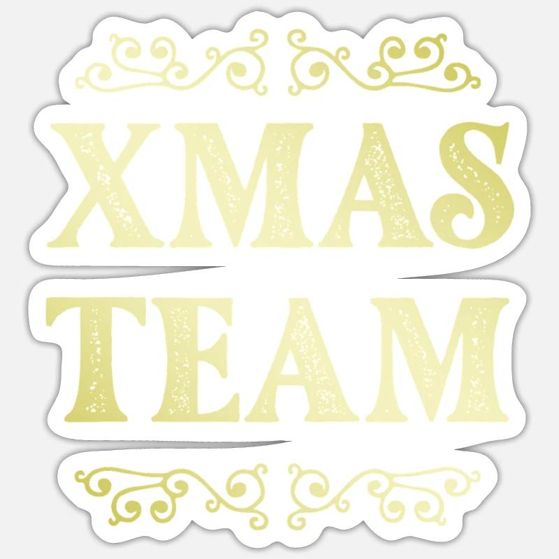 L’équipe de Noël - Sticker taille S (10 x 10 cm) - blanc mat