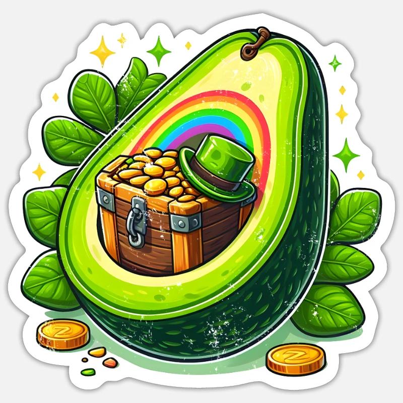 Avocat Saint-Patrick Sticker taille S (10 x 10 cm)