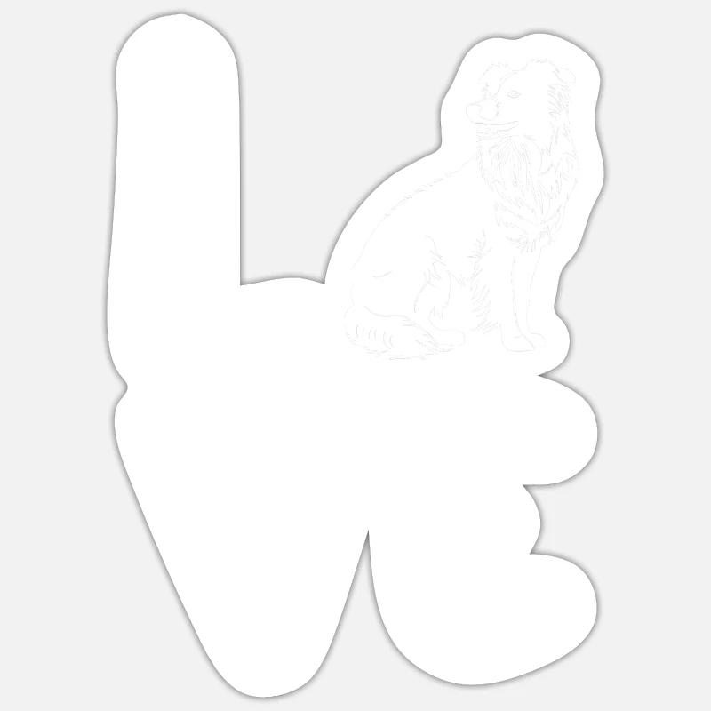 Border Collie - Sticker size S (10 x 10 cm) - white matte