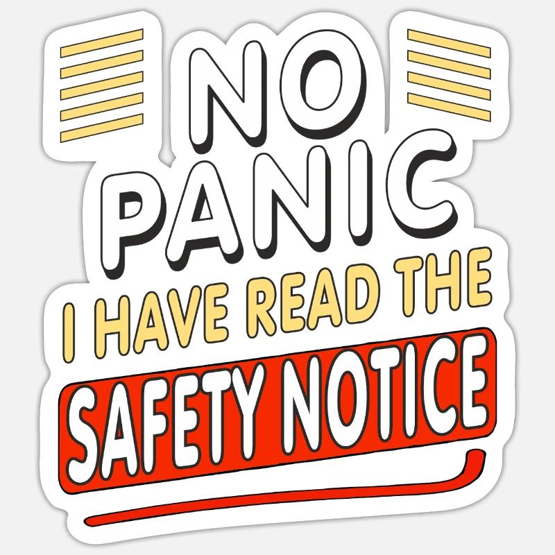 No Panic Sticker size S (10 x 10 cm)