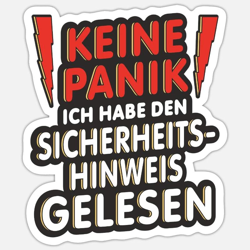 Sécurité - Sticker taille S (10 x 10 cm) - blanc mat