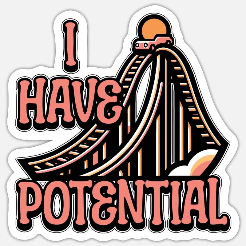 STEM Teacher I Have Potential Engineering Educator Sticker Größe S (10 x 10 cm)