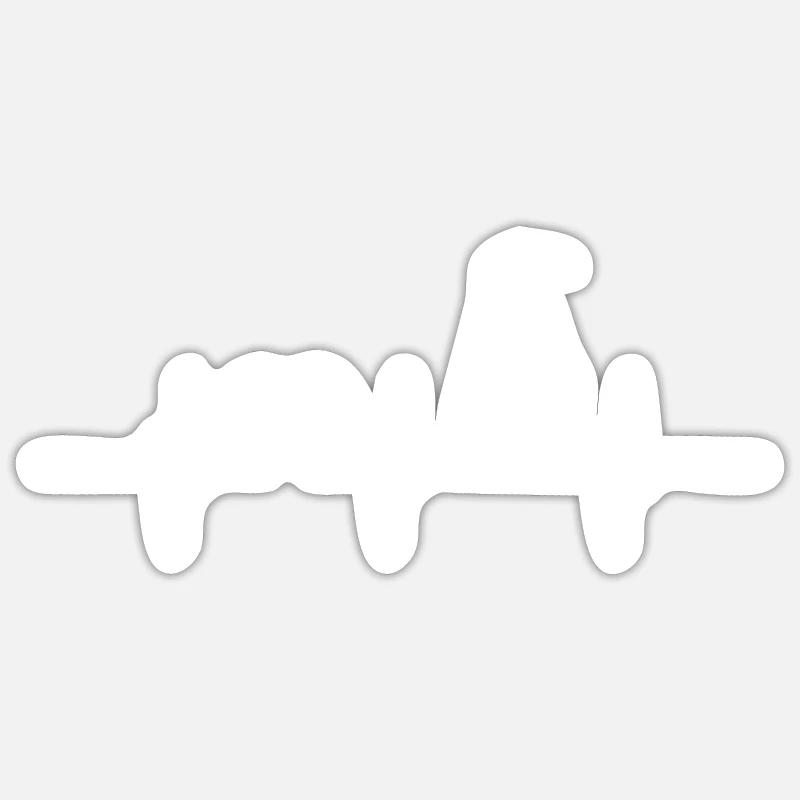 Pingouins Pingouin - Sticker taille S (10 x 10 cm) - blanc mat