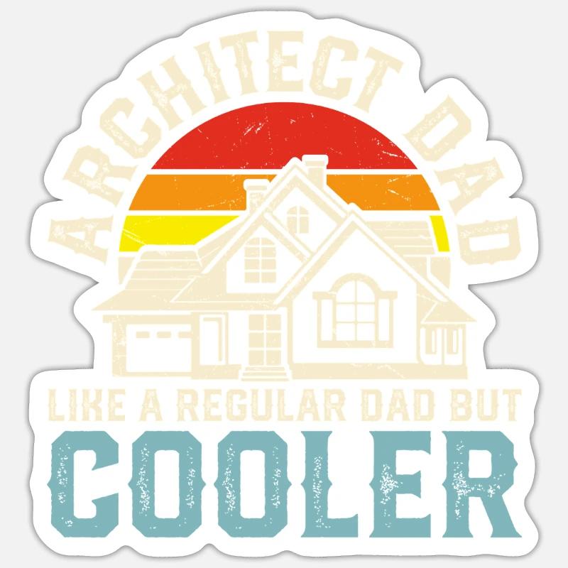 Architekt - Sticker Größe S (10 x 10 cm) - Mattweiß