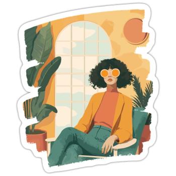 Relax Meditation Selfcare Me-Time - Sticker Größe S (10 x 10 cm) - Mattweiß - Vorne