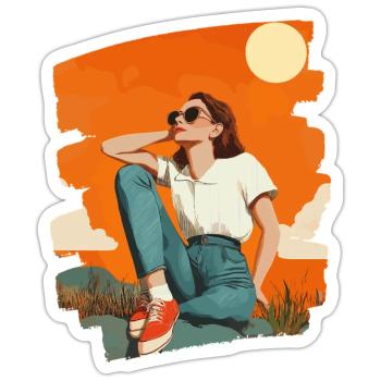 Relax Meditation Selfcare Me-Time - Sticker Größe S (10 x 10 cm) - Mattweiß - Vorne