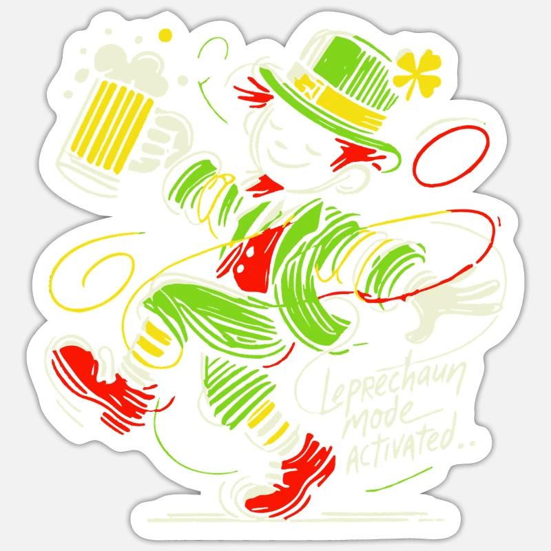 Le mode lutin active la Saint-Patrick Sticker taille S (10 x 10 cm)