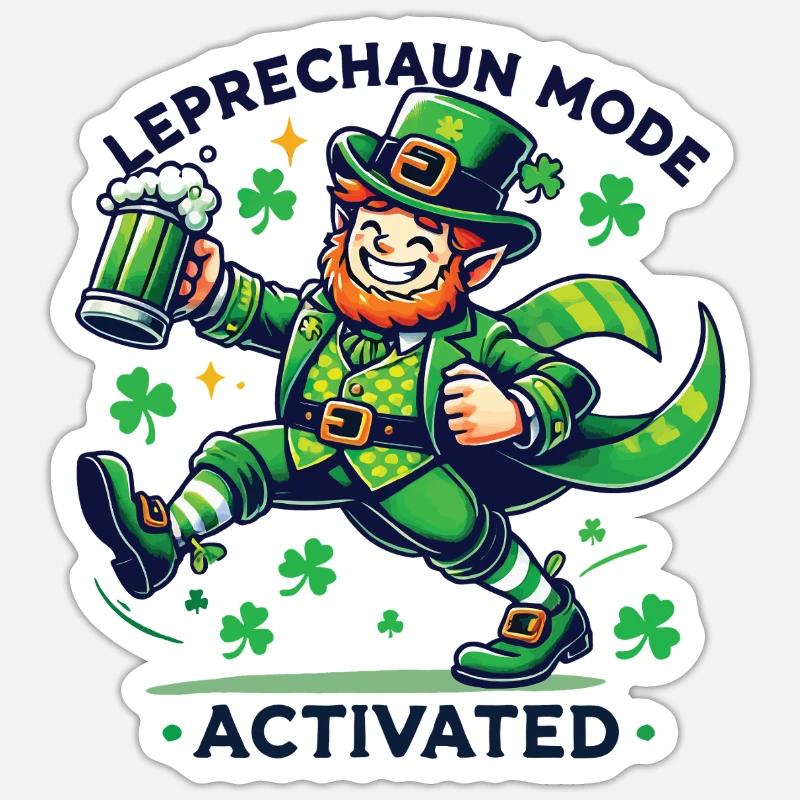 Le mode lutin active la célébration de la Saint-Patrick Sticker taille S (10 x 10 cm)