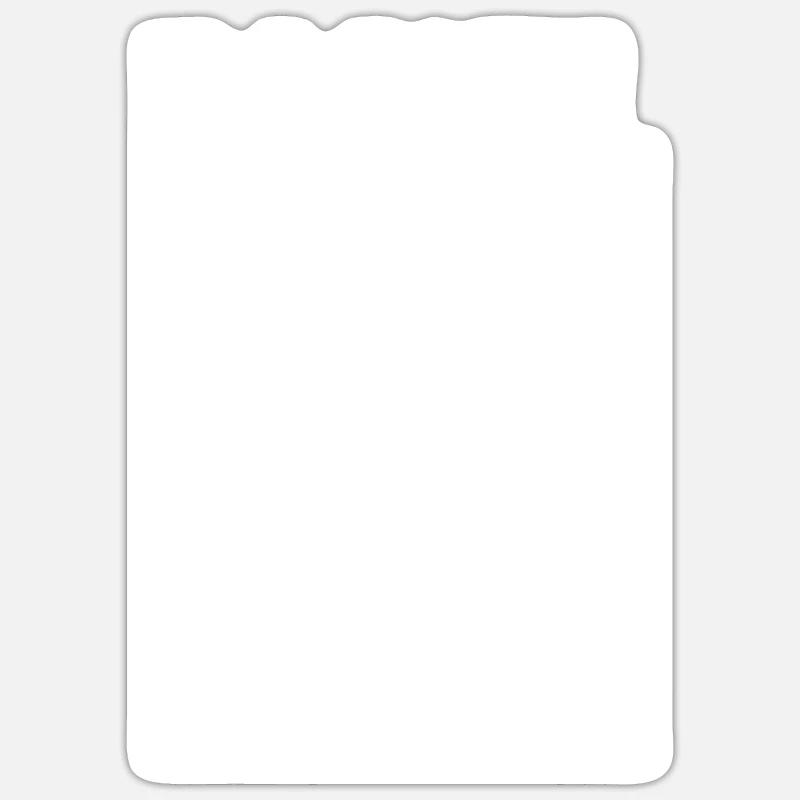 Chien teckel - Sticker taille S (10 x 10 cm) - blanc mat