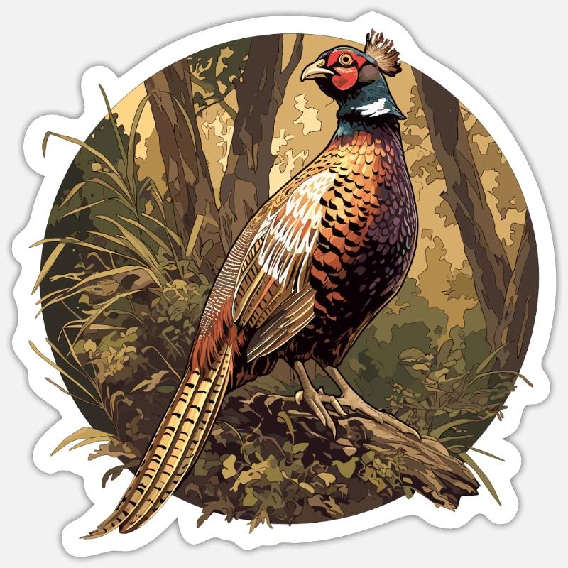 Pheasants Pheasant Sticker size S (10 x 10 cm)