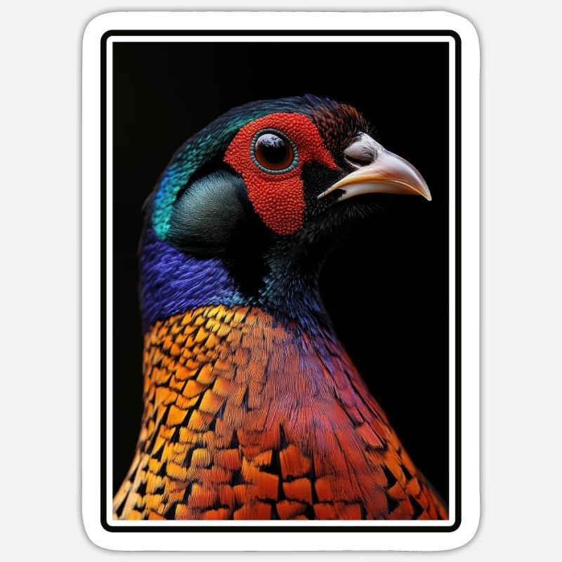 Pheasants Pheasant - Sticker size S (10 x 10 cm) - white matte
