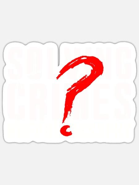 Krimi-Dinner-Spaß-Nacht - Sticker Größe S (10 x 10 cm) - Mattweiß