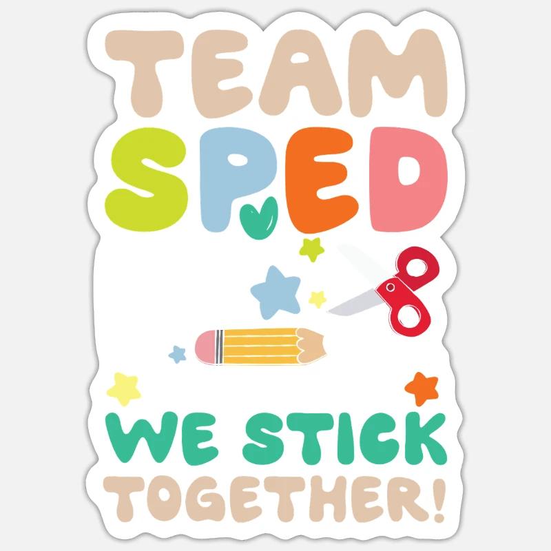 Equipe SPED Cohésion de l’éducation spécialisée Sticker taille S (10 x 10 cm)