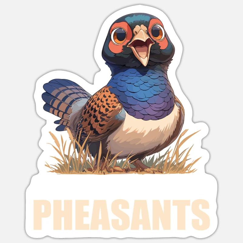 Faisans Faisan Sticker taille S (10 x 10 cm)