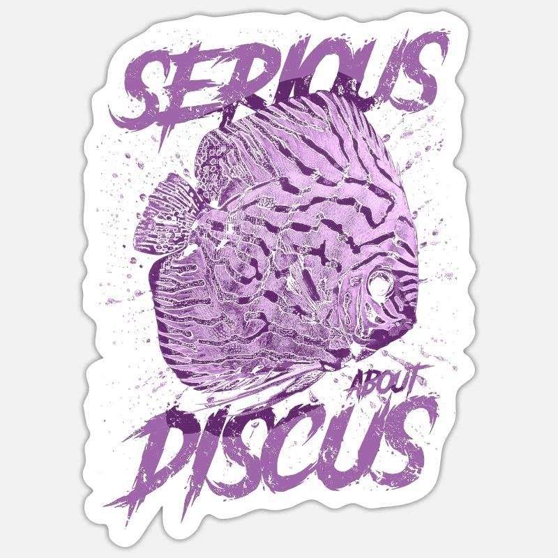 Ernsthaft über Diskusfischhalter Aquarianer Sticker Größe S (10 x 10 cm)